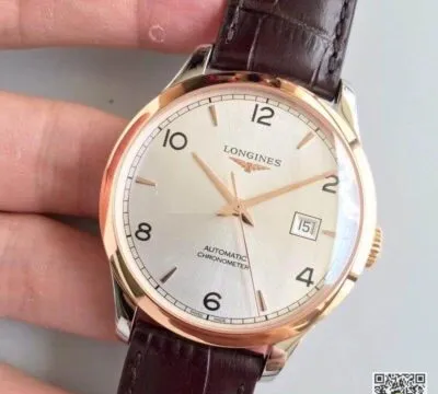 Longines Record L2.820.4.76.2 1:1 Best Edition Replica Watch Swiss ETA2892 Silver Dial